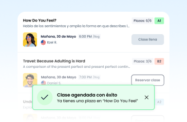 Grupos de hasta 6 personas